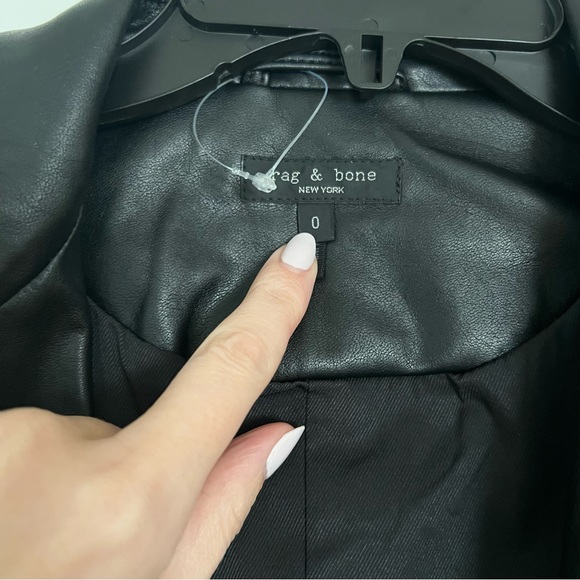 Rag and Bone military faux leather jacket - Picture 3 of 7